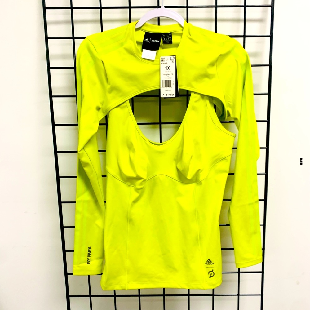 IVY PARK X ADIDAS X PELETON SHOCK SLIME COMPRESSION SHRUG TANK